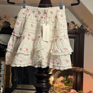 LoveShackFancy Agnessa mini skirt xs